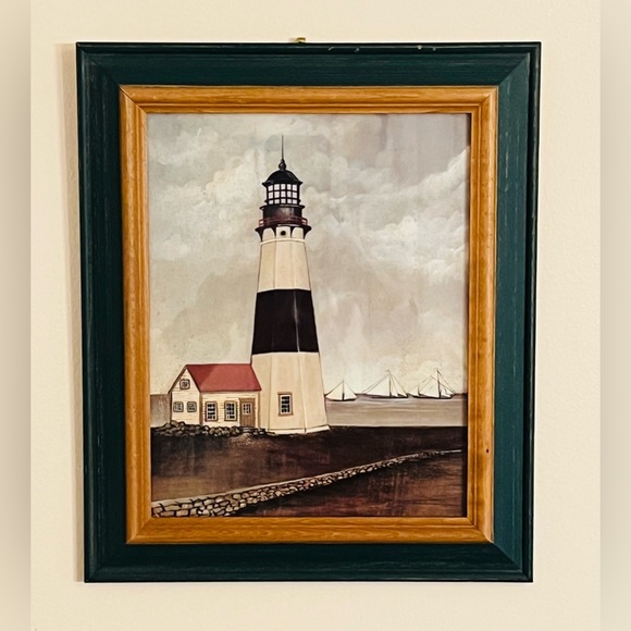 Kirkland’s Coastal- Nautical Lighthouse Framed Prints Set of 2- Matching Frames - Picture 7 of 11